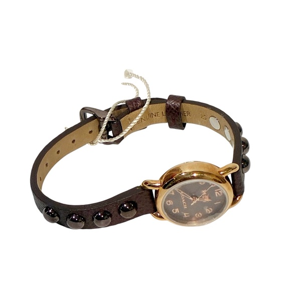 Coach Delancey Metallic Rose Gold Plated Grommet Watch NEW - Picture 1 of 5